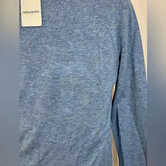 Zadig & Voltaire | Cashmere Sweater | Denim Color | Style Teiss | Men’s XL - Picture 4 of 4